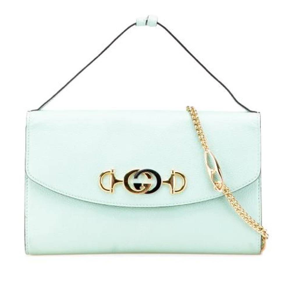 Gucci Vintage Pre-owned Zumi Satchel - Vintage - Dame - Grøn - ONE SIZE - Uld
