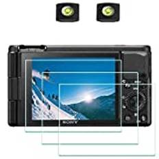 ULBTER Skärmskydd för Sony ZV-1 II/ZV-1/ZV1 II ZV1 kamera och hot skoskydd 0,3 mm 9H hårdhet härdat glasskydd anti-skrapning anti-damm anti-bubbla [3+2 delar
