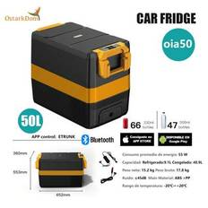 OstarkDom Bärbart Elektriskt Kylskåp 40L, 50L. kylskåp kylskåp för bil, husvagn inomhus utomhus. Temperaturområde -20C-+20C, App-styrning (50 liter)