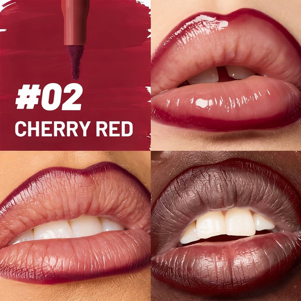 TEMU 1 Full-coverage Lip Liner, Waterproof And Long-lasting, Non-sticky, Suitable For All Pink, Beige, Brown, And Berry Shades, Makeup Lip Product For Christmas And Holiday Gifts