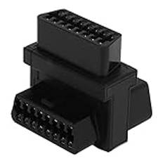 OBD2-adapter 16 stift hane till 2 kontakter, hona plug-and-play-splitter för diagnostisk förlängning