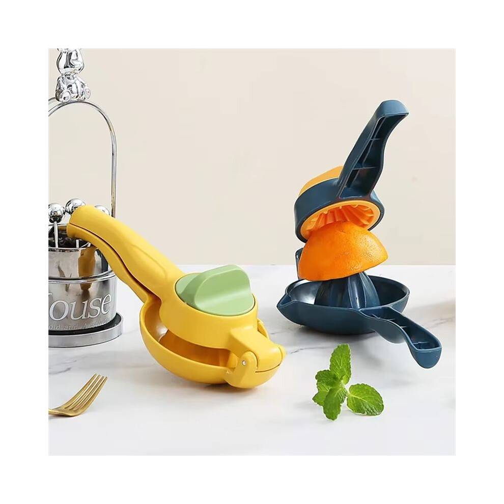 Portable Manual Juicer - Multi-Functional for Lemon, Orange, and Citrus, Household Juice Press, Kitchen Gadget Yellow