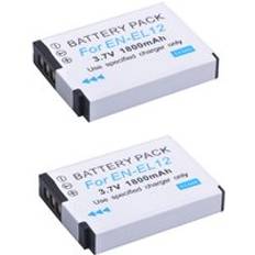 Sv -el12 en el12 batteri för nikon coolpix s610 s620 s630 s710 s1000pj p300 p310 s6200 s6300 s9500 s9900 s9700 aw120 aw110 s70. - 2 batterier
