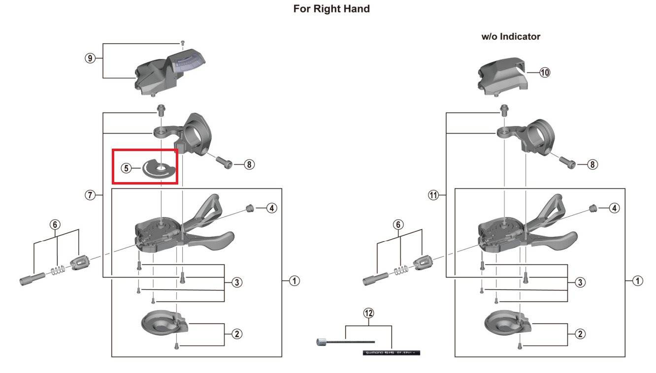 Shimano R.H. Cam Plate Sl-M5130