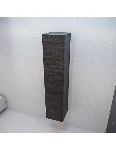 BEAM højskab til badeværelset 160 x 35 cm MDF - Mørkebrun eg