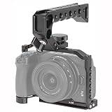 FOTGA Kamerakur och övre handtag handtag byggsats för Nikon Z30 kamera, aluminiumlegering video vlogging kamera bur rig, med snabbkopplingsplatta kompatibel med Arca Swiss standard stativhuvud