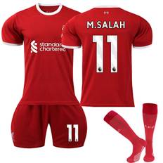 Liverpool Hjemmebørnefodboldtrøje Sæt nr. 11 Salah-Xin 23-24