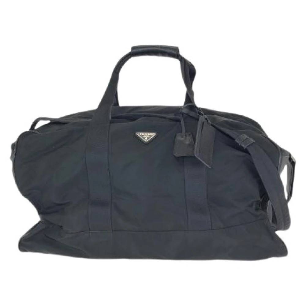 Prada Vintage - Pre-owned Tessuto Saffiano Boston Bag Vintage - unisex - ONE Size - Läder