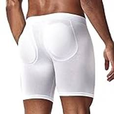 butt lifter body shaper shorts för män, vadderade shapewear trosor fast control butt booster - thigh slimming underwear