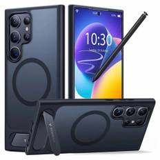 Samsung Galaxy S24 Ultra - TORRAS Hybrid Cover m. Kickstand - MagSafe Kompatibel - Sort