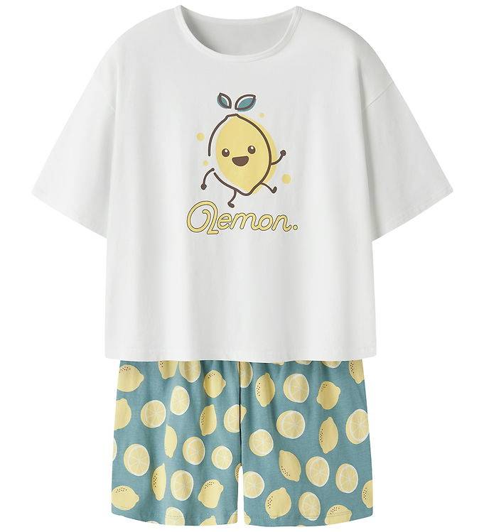 Name It Nattøj - 2-delt - Noos - NkmNightset - Lemon - Maneral B - Name It - 5-6 år (110-116) - Nattøj 2-delt