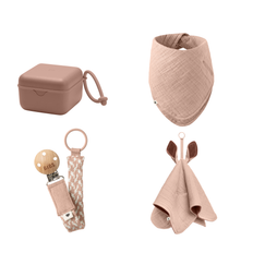BIBS - Essentials Bundle - Pacifier Box, Bandana, Pacifier Clip & Cuddle Cloth