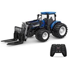 Radiostyrd Traktor m/frontlastare 1:24 Alloy 2.4G
