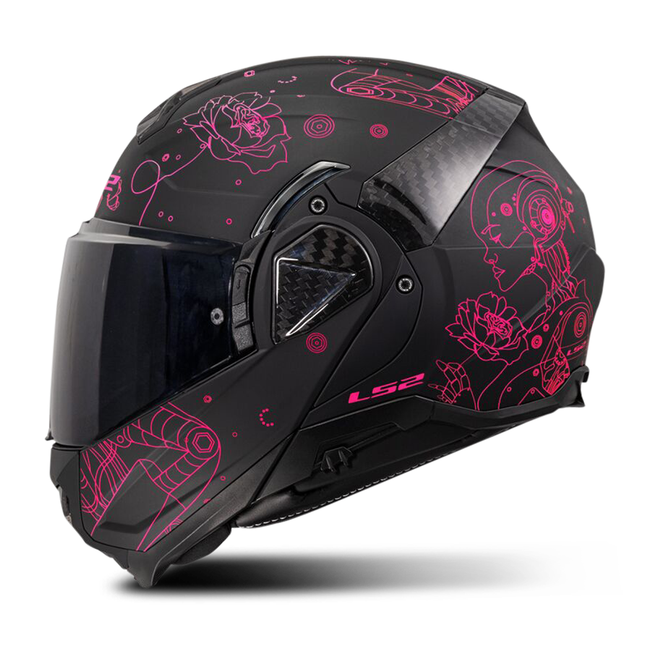 Flip-Up Hjelm LS2 FF910 Advant II Sort/Pink3XL - Pink - 3XL