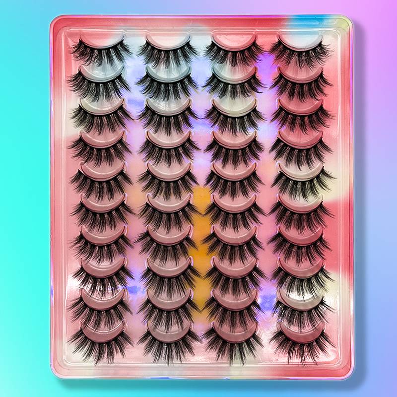 20 Pairs Natural False Eyelashes Mink Dramatic Eyelashes Long Eyelashes Extension