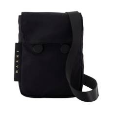 Marni, Väska, Herr, ONE Size, Bomull, Svart Cityscape Pouch Syntetiskt Material