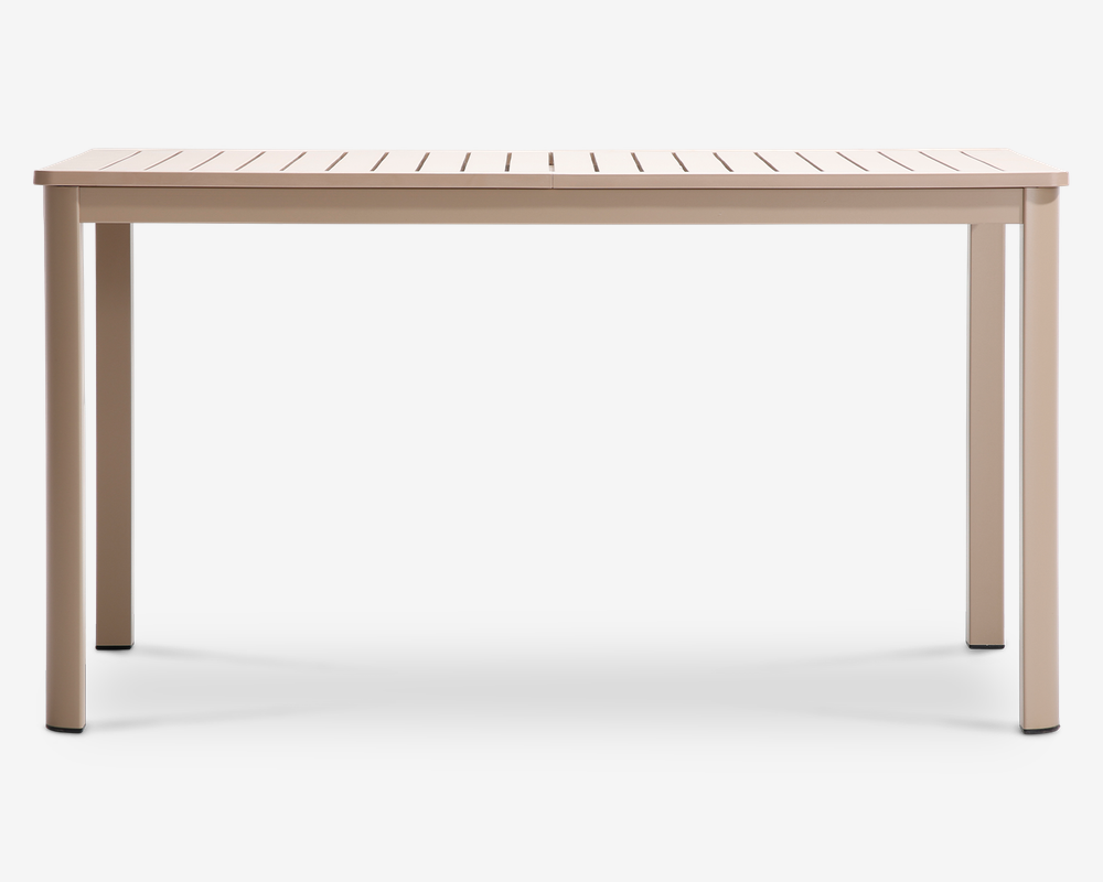 Havebord taupe plast med metalben