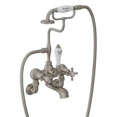 Badkarsblandare Burlington Claremont CL17 180 cc Borstad Nickel/Vit