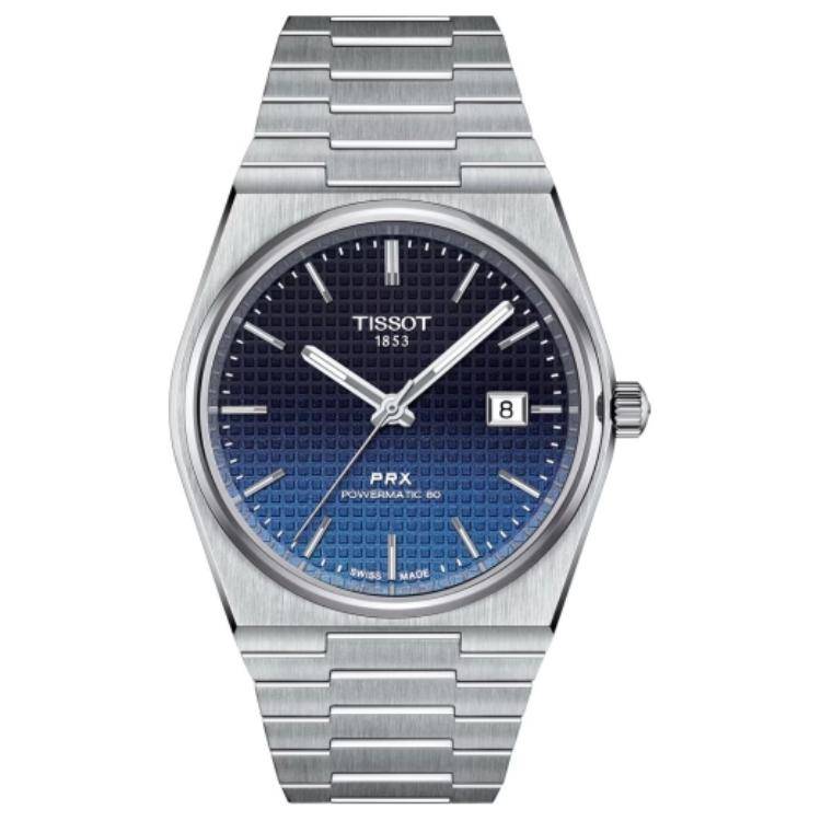 TISSOT PRX Automatisk Mekaniskt Urverk 100m Vattentålighet Unisex Klocka 40mm Blå Urtavla Rostfritt Stålboett T137.407.11.051.01