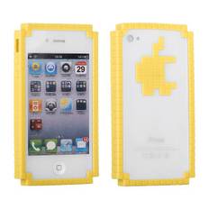 8-bit Digital Logo (Gul) iPhone 4/4S Bumper