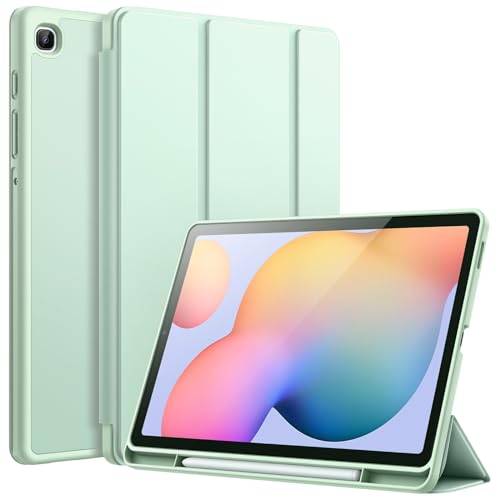JETech Fodral för Samsung Galaxy Tab S6 Lite 10,4-Tum 2024/2022/2020 med S Pen Hållare, Smal Tablett Case med Mjuk TPU Baksida, Automatisk Väckning/Sömn (Mint)