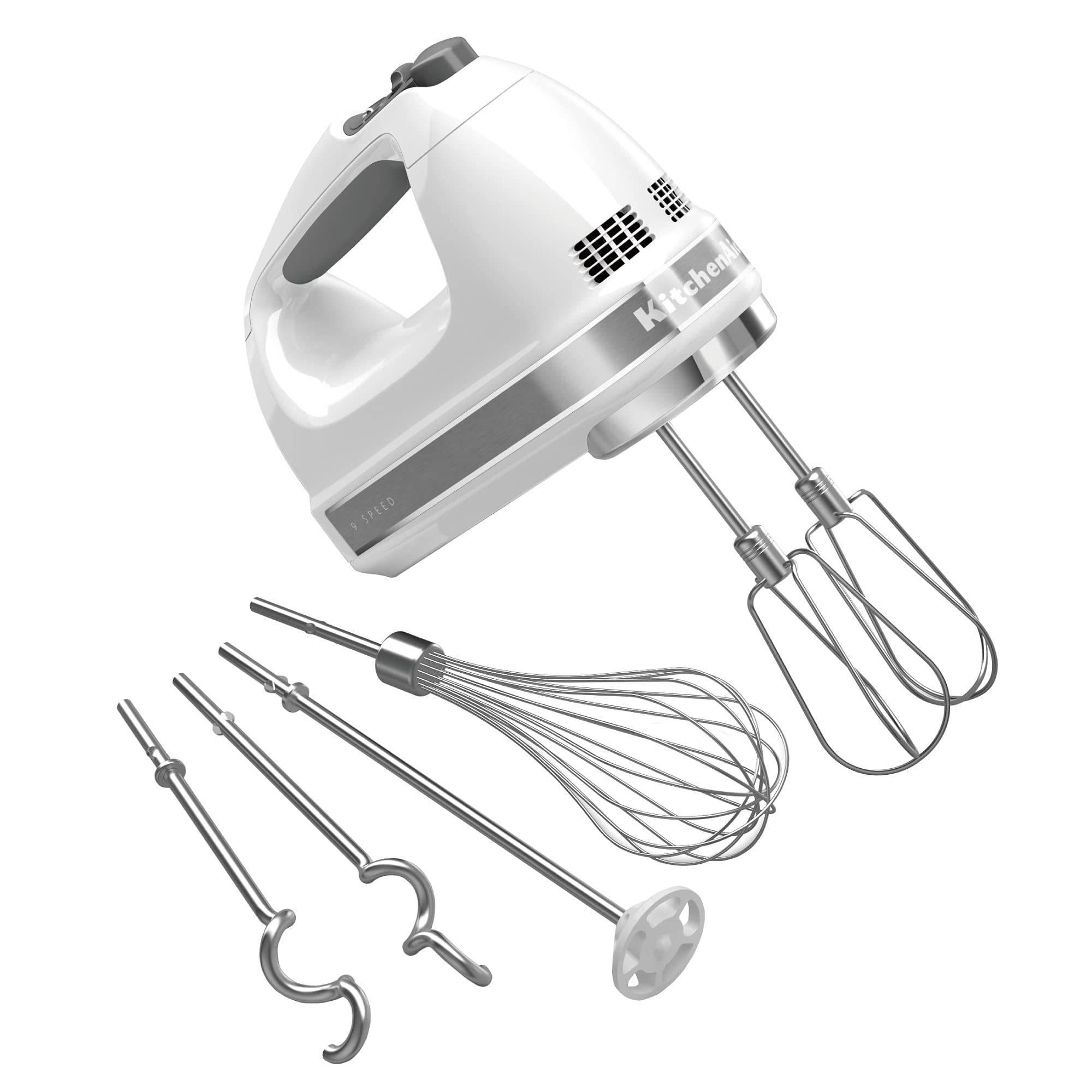 regular import KitchenAid variable speed hand mixer with storage bag Shiny White [Domestic product] 9-speed 4-in-1