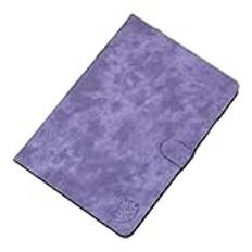 Vikbart stativ Smart Tablet Case Lämplig for Nokia T10 8inch 2022 Cover TPU Läder Tablet Cover Case(Purple)