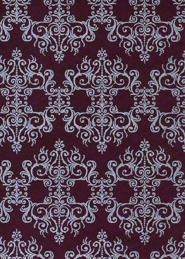 Japanskt papper - Chiyogami 0832C - Geometriskt - Rödbrun/Silver