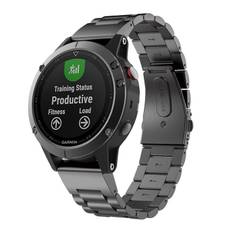 Luksus rem rustfri stål Garmin Fenix 5 sort