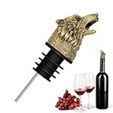 Wolf Head Wine Pourer,Wolf Head Wine Aerator Pourer pip,Sprit Hällpip Liquour Pourer Cool Wine Pourer Pip | Säkra spritpipar, vinspridare för män för hemmabruk, pojkvän