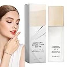 Color Changing Liquid Foundation,Changing Foundation,30ml Full Coverage Liquid Foundation - Face Liquid Cover Concealer, Face Primer för kvinnor tjejer