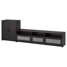 IKEA - BRIMNES tv-møbel, kombination, sort, 294x41x95 cm