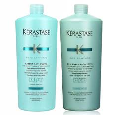 Kérastase Resistance Bain Force Architecte 1000ml + Ciment Anti-usure Topseal 1000ml