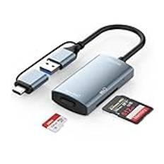 SD-kortläsare USB C 3.0 typ C kortläsare USB C SD-kortläsare typ C kortläsare mikro SD-kortläsare minneskortläsare typ C till TF/SD 3.0 kortläsare för iPhone 15/Galaxy S23/S23 Ultra/iPad