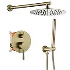 Rain Shower Concealed Shower Mixer Set, Posh Shower Systems with Shower Head with Hose Bifunctional