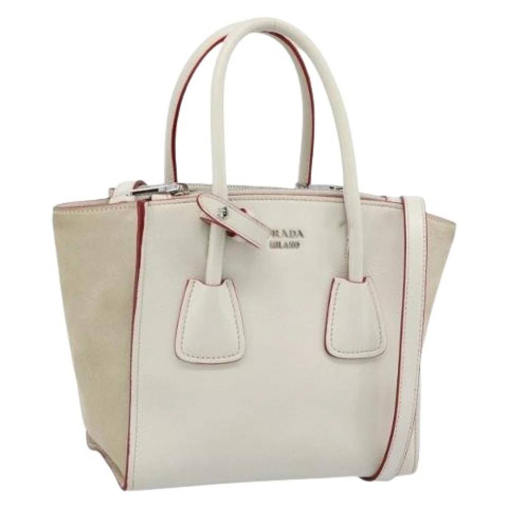 Prada Vintage Pre-owned Vintage Håndtaske - Vintage - Dame - Hvid - ONE SIZE - Uld