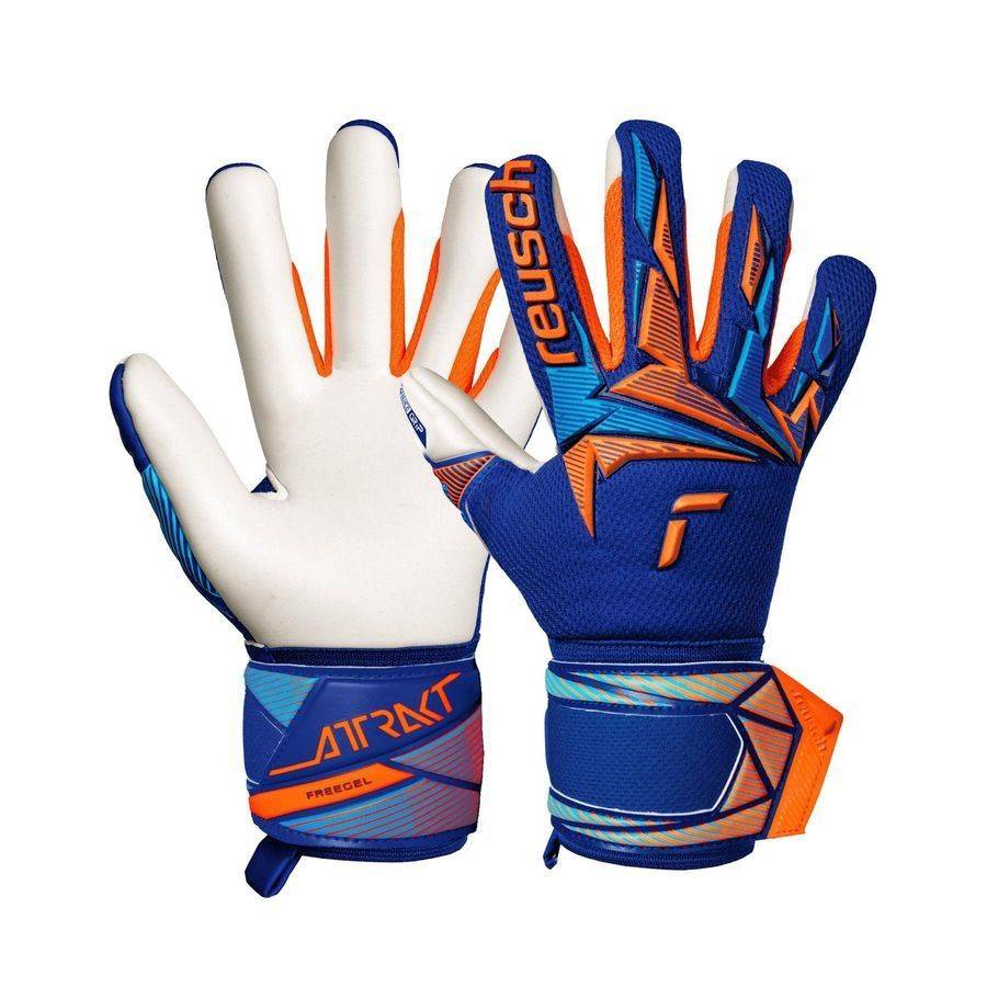 Reusch Målvaktshandske Attrakt FreeGel Advance - Blå/Orange Barn - ['Orange', 'Blå'] (5)