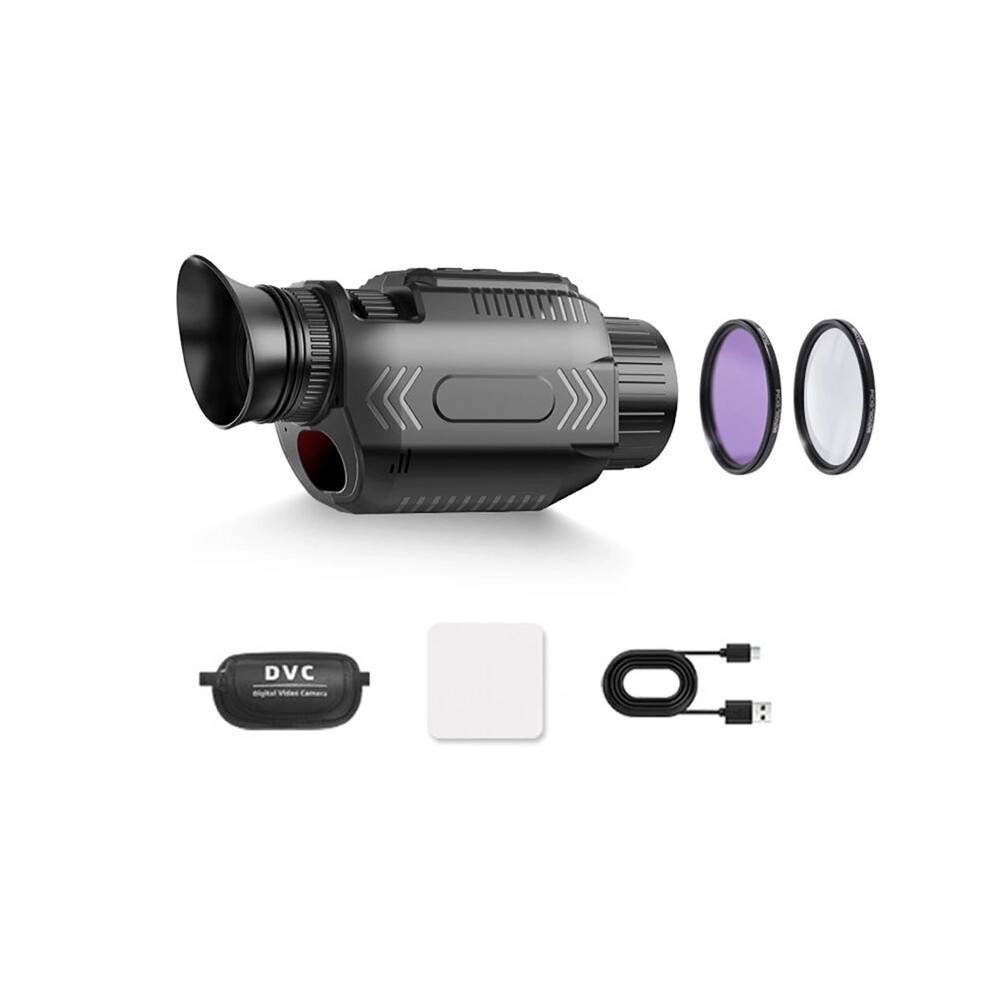4K Night Vision Monocular,Digital WiFi Infrared Telescope,68MP 28X Zoom Monocular with Macro Lens + Polarizing Filter