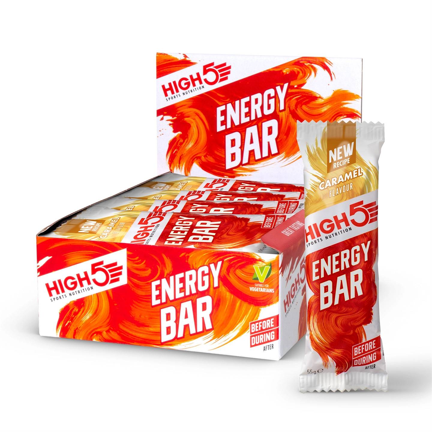 High5 Karamell Energibar 12 st, 55 gram