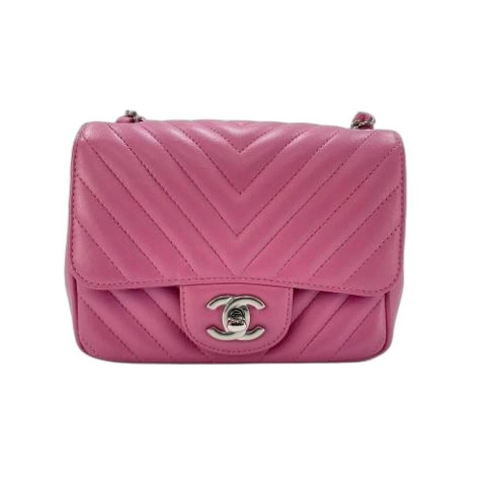 Chanel Vintage Pre-owned Laeder chanel-tasker - Vintage - Dame - Lyserød - ONE SIZE -
