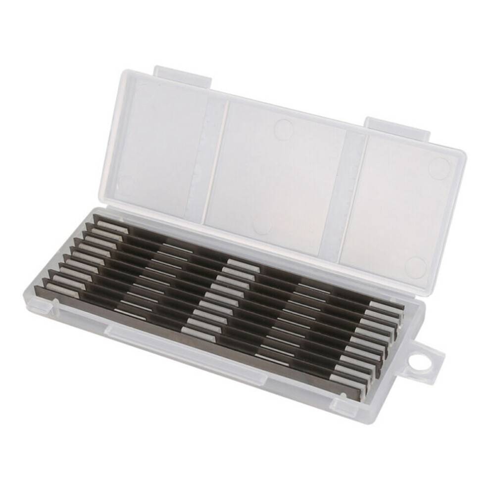 10Pcs 82mm Planer Blades Reversible Electric Planer Blades Boxed HSS for for Power Tools Grinders