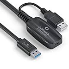 sonero® USB 3.2 aktiv förlängning, USB-A-kontakt till USB-C-uttag, 5 GB/s dataöverföring, integrerad strömförsörjning, svart, längd: 10,00 m