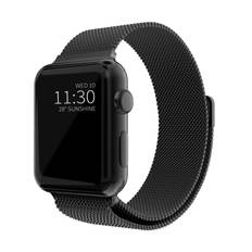 Armbånd Milanese Loop Apple Watch 45mm Series 7 sort