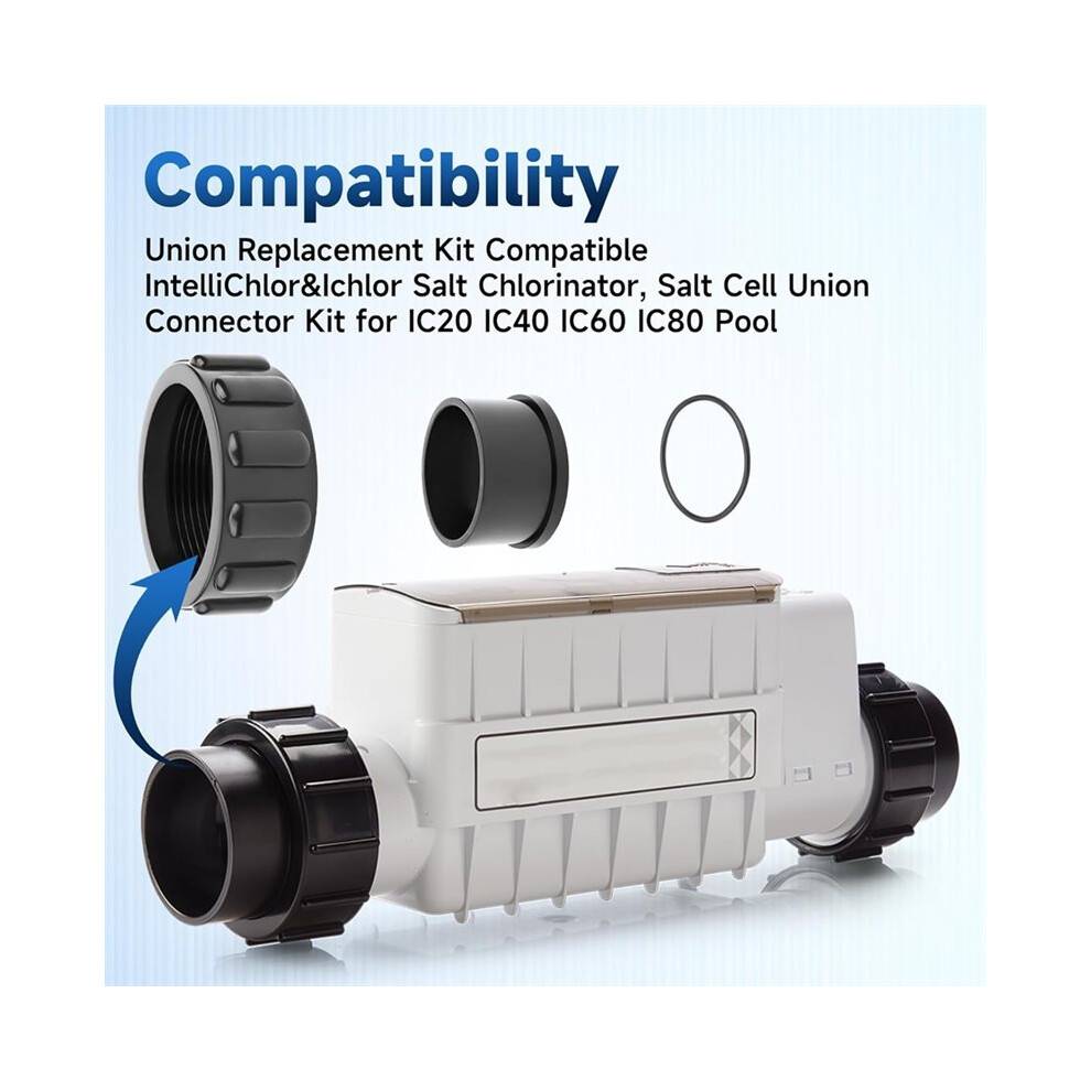 520595 2" Union Replacement Kit for IntelliChlor & Ichlor Salt Chlorinator IC20 IC40 IC60 IC80 Sap Pool Parts