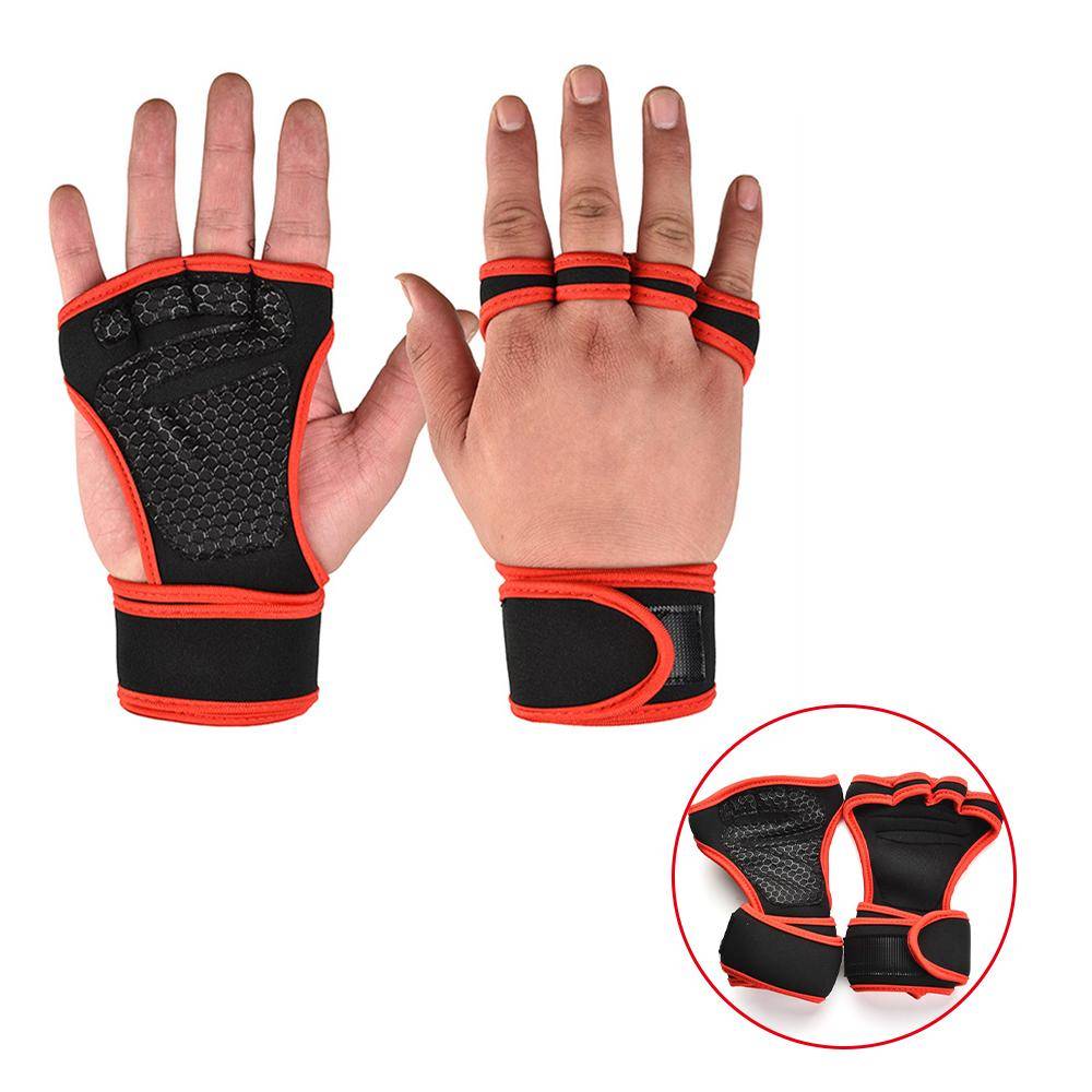 1 Pairs Weightlifting Training Gloves for Men and Women Fitness Active Body Building Gymnastics Gym Hand Wrist Palm Protector Gloves XL