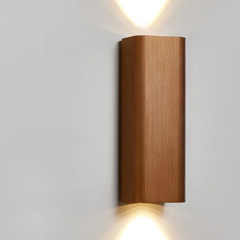 GlowLuxe - Stilig LED-vägglampa för sovrum - Brons Stor