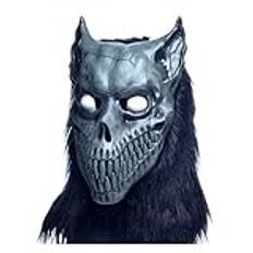 RAPGET Varg skrämmande mask för halloween - Zombie och varulv kostym med skarpa tänder - latexmask för vuxna