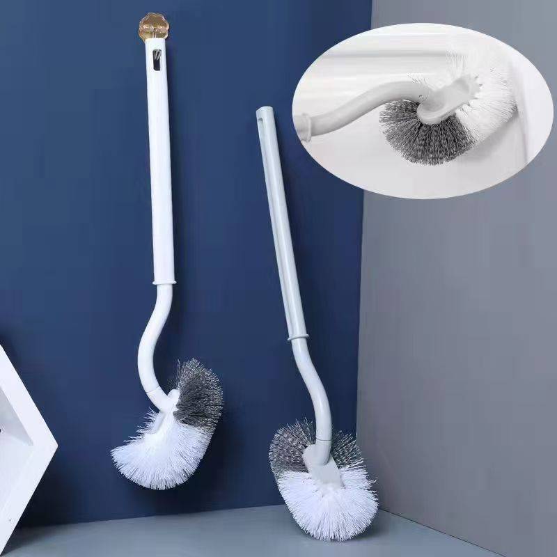 1pc/2pcs Toilet Brush, Bathroom Cleaning Brush, Long-Handled Soft-Bristled Brush, Household Toilet Cleaning Brush