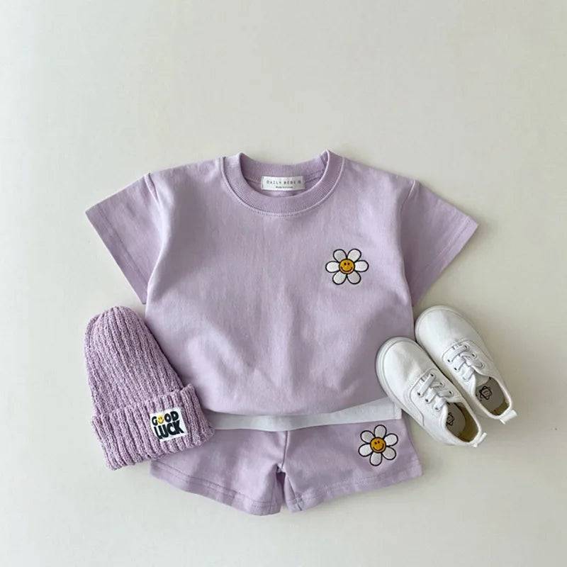 Mini Fashion™ - Sommarglädje - Sommarset Lila / 73 (4-8 månader) | Pedagogiska Träleksaker (size)