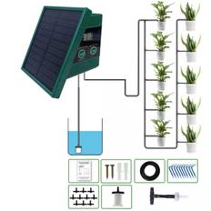Solar droppbevattningssystem för trädgårds digital skärm Automatiskt bevattningssystem för 10 grön